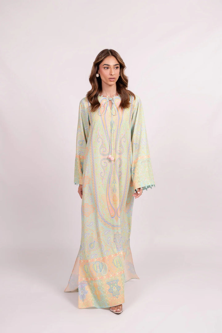 Women's Multi Color Premium Soft Crepe Floral Print Kaftan