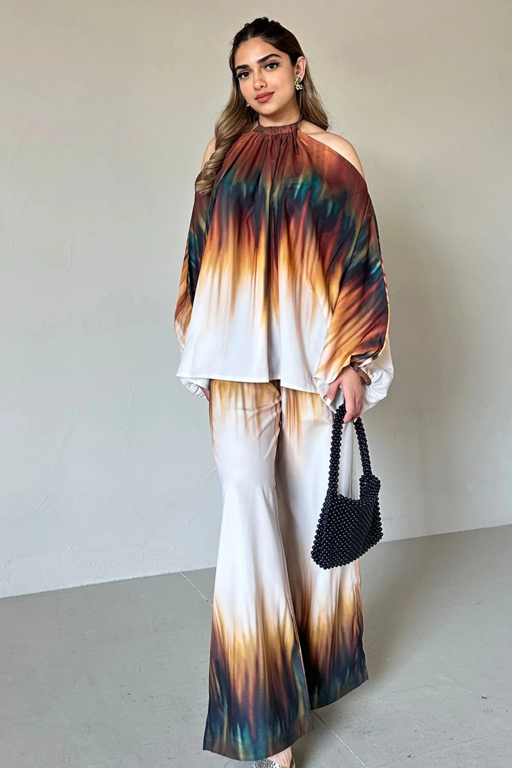 Women's Multi Color Korean BSY Printed Co-Ord Sets - BlackBeads