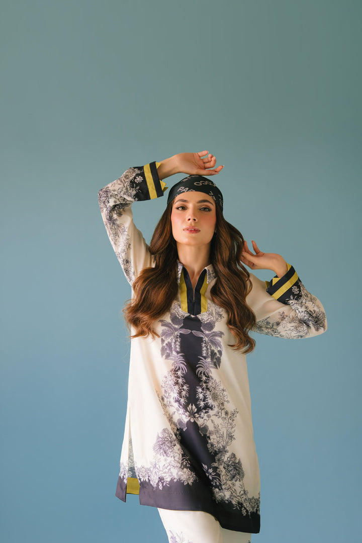 Women's Off White Cotton Floral Print Co-Ord Set