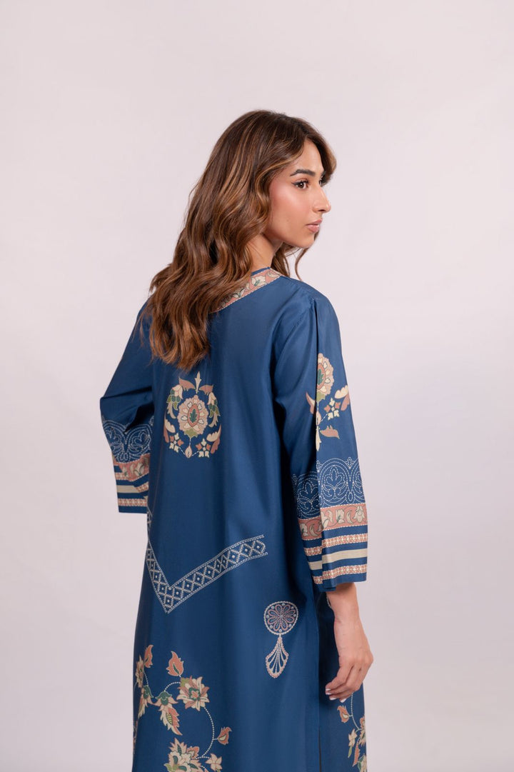 Women's Blue Cotton Floral Print Co-Ord Set