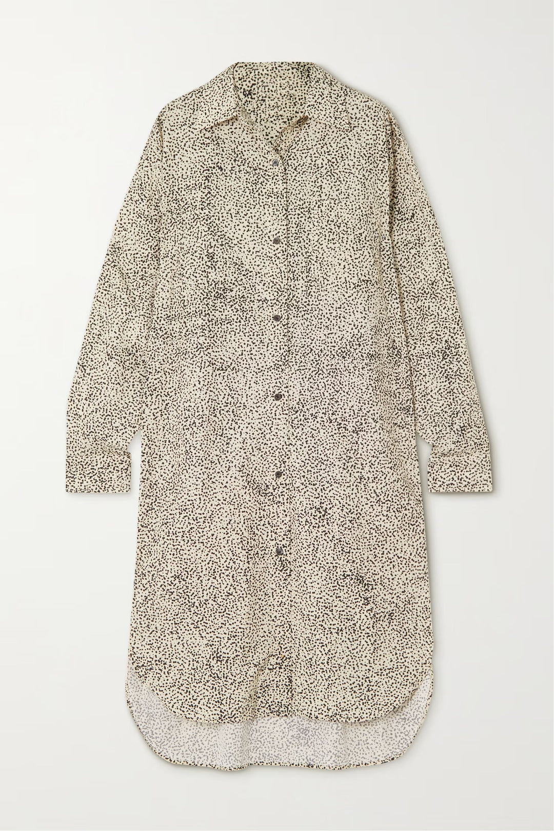 Women's Blurry Nights Satin Oversized Shirt - BlackBeads