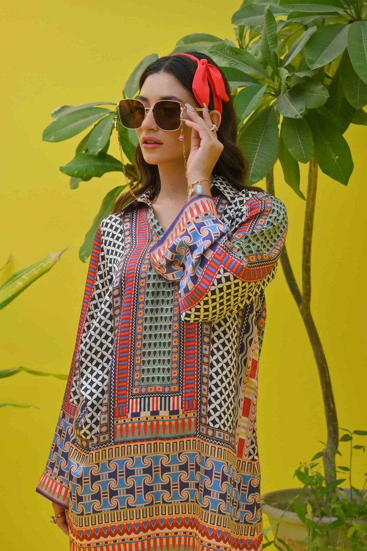 Women's Multi Color Cotton Satin Blend Printed Co-Ord Sets