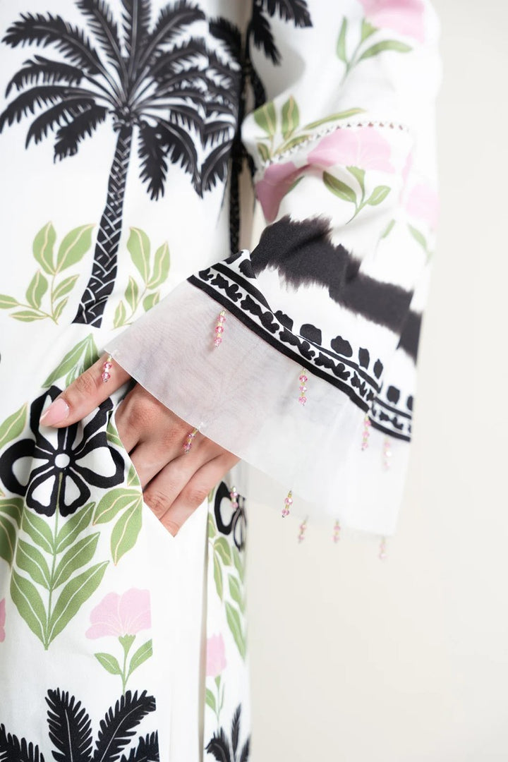 Women's White Premium Soft Crepe Floral Printed Kurta Set