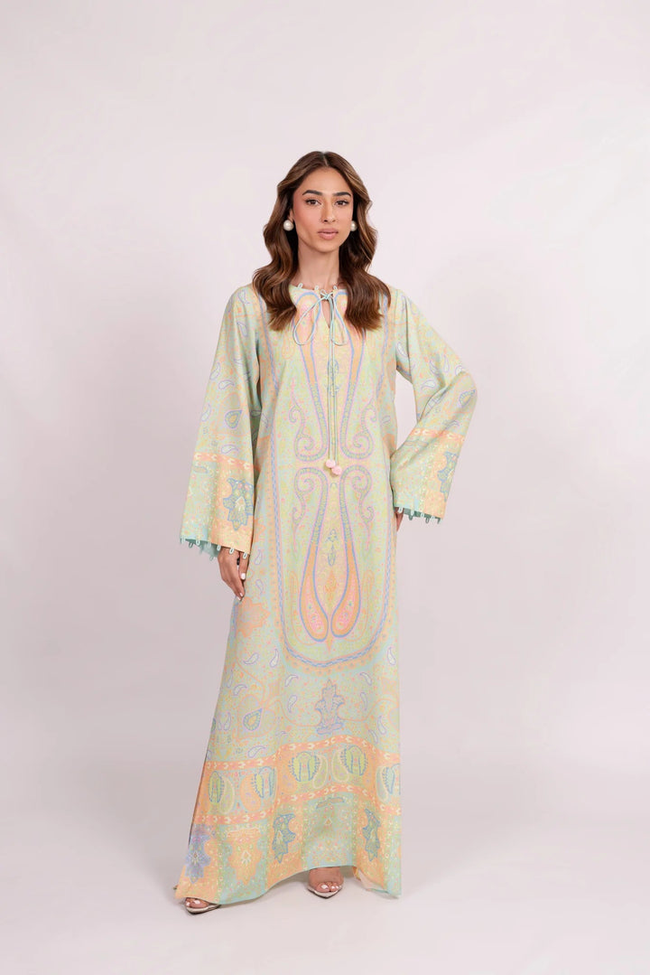 Women's Multi Color Premium Soft Crepe Floral Print Kaftan