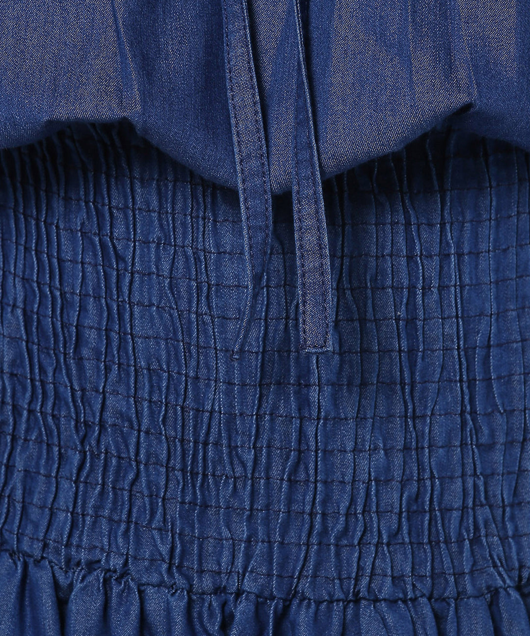 Women's Denim Peasant Styled Maxi Dress Women's Denim Peasant Styled Maxi Dress