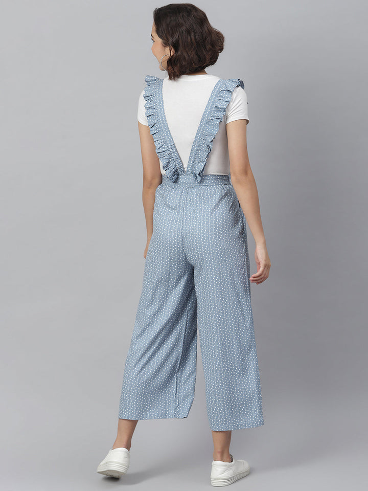 Women's Blue Pinafore Trousers (T -shirt not included) - StyleStone