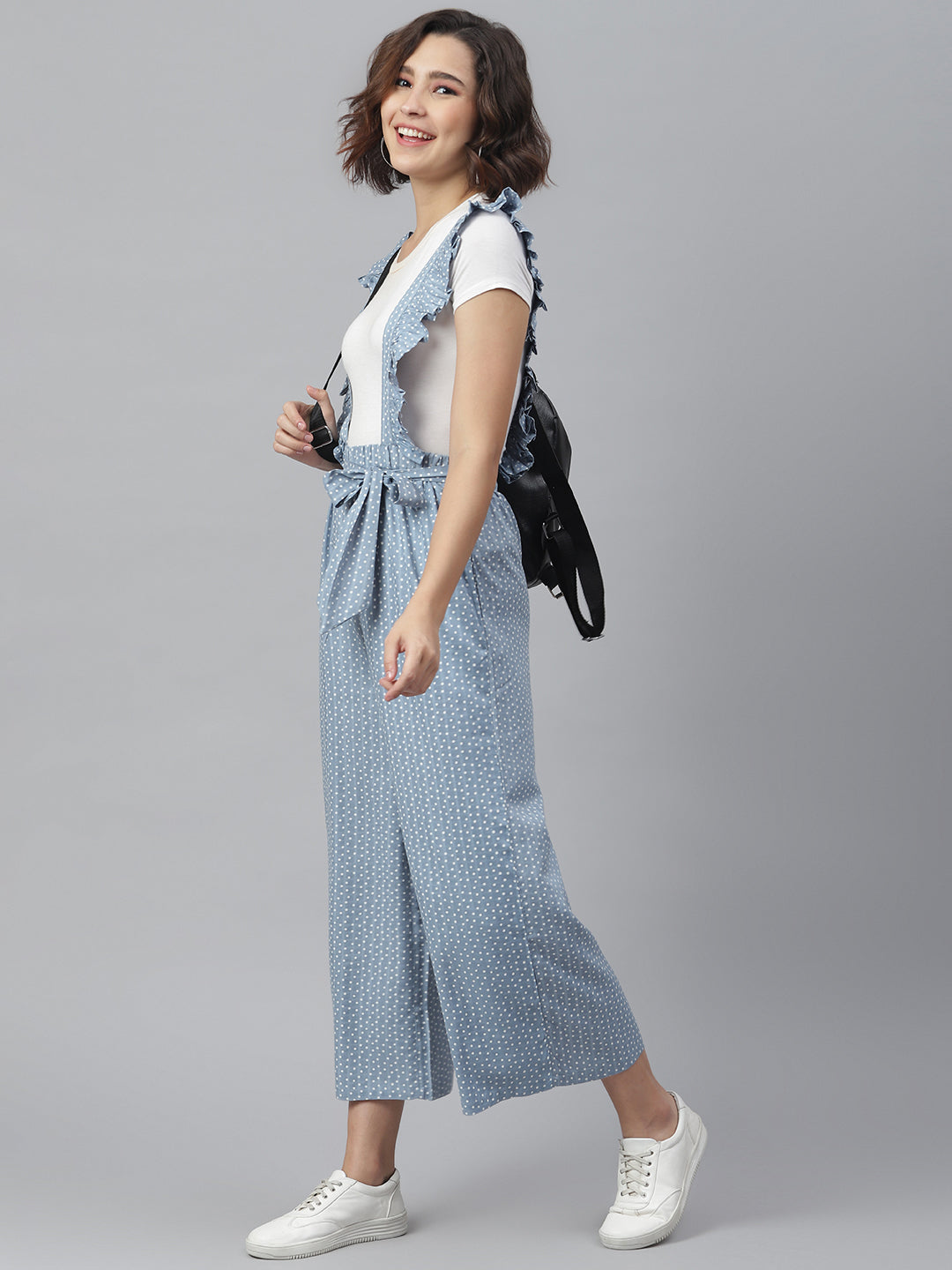 Women's Blue Pinafore Trousers (T -shirt not included) - StyleStone