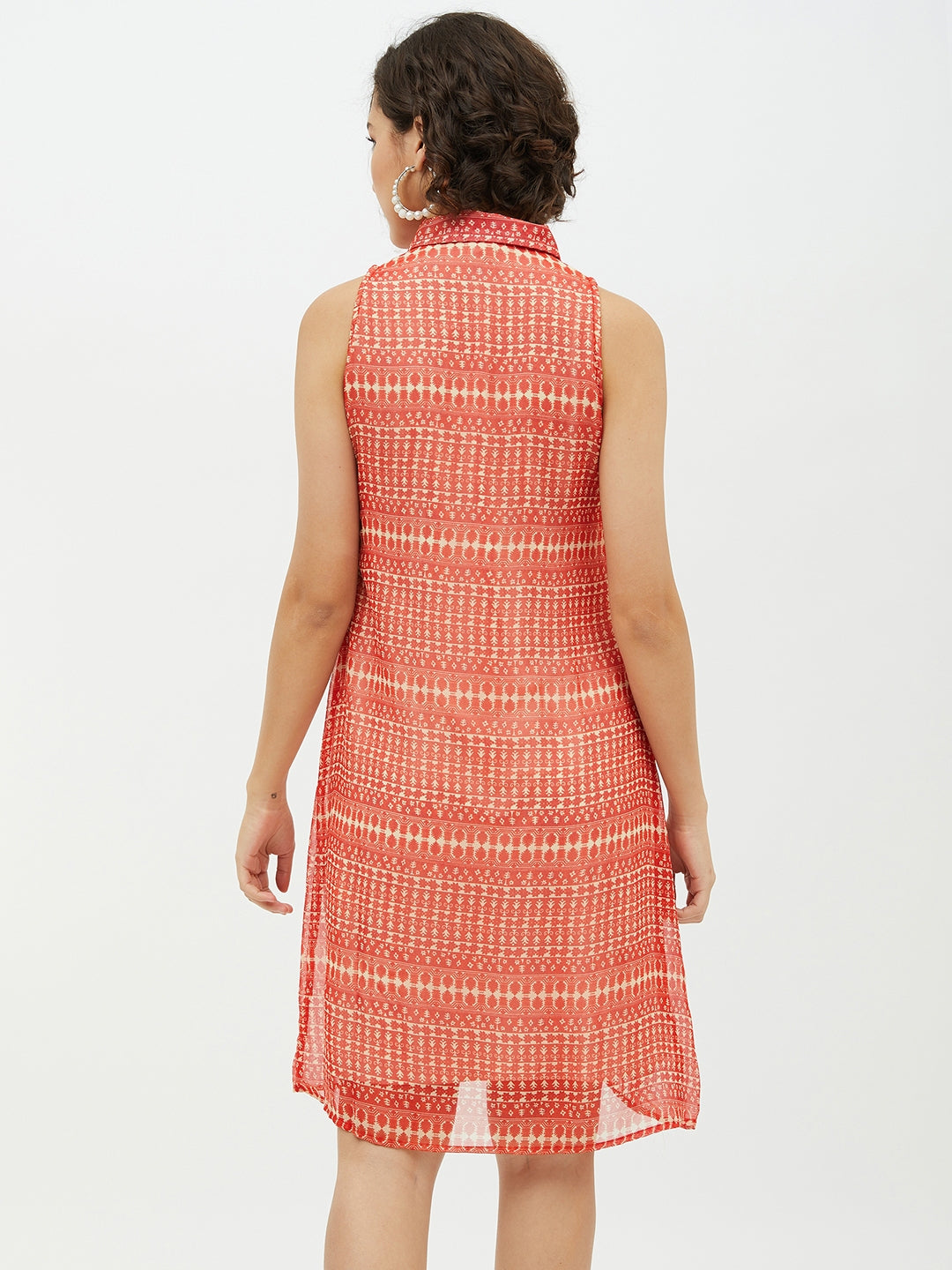 Women's Polyester Georgette Printed Dress - StyleStone