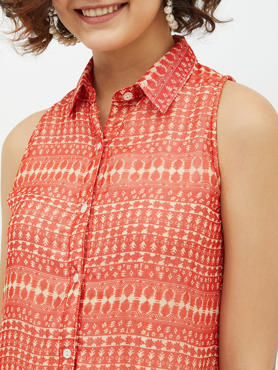 Women's Polyester Georgette Printed Dress - StyleStone