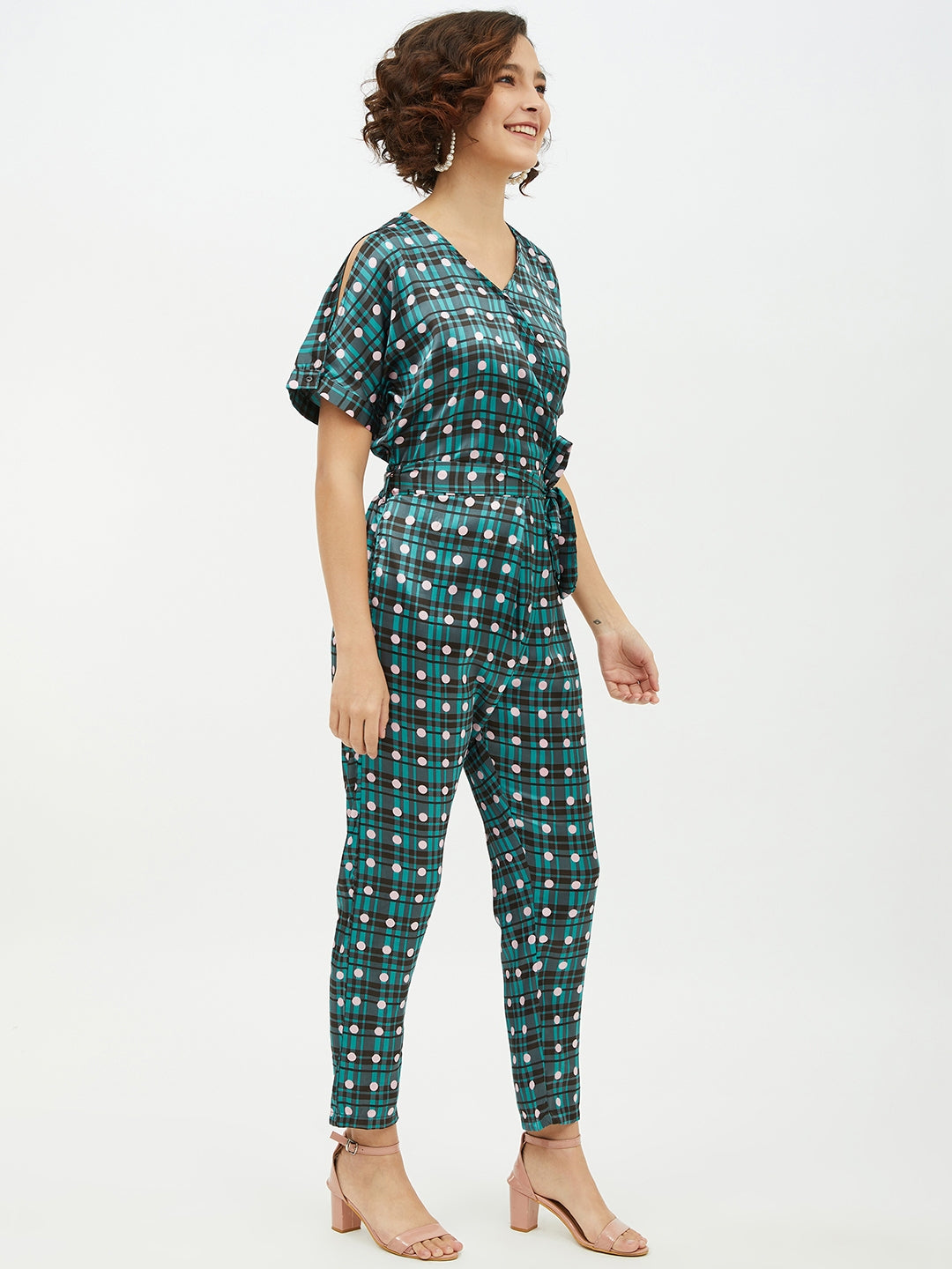 Women's Blue Colour Block Denim Shirt - StyleStone