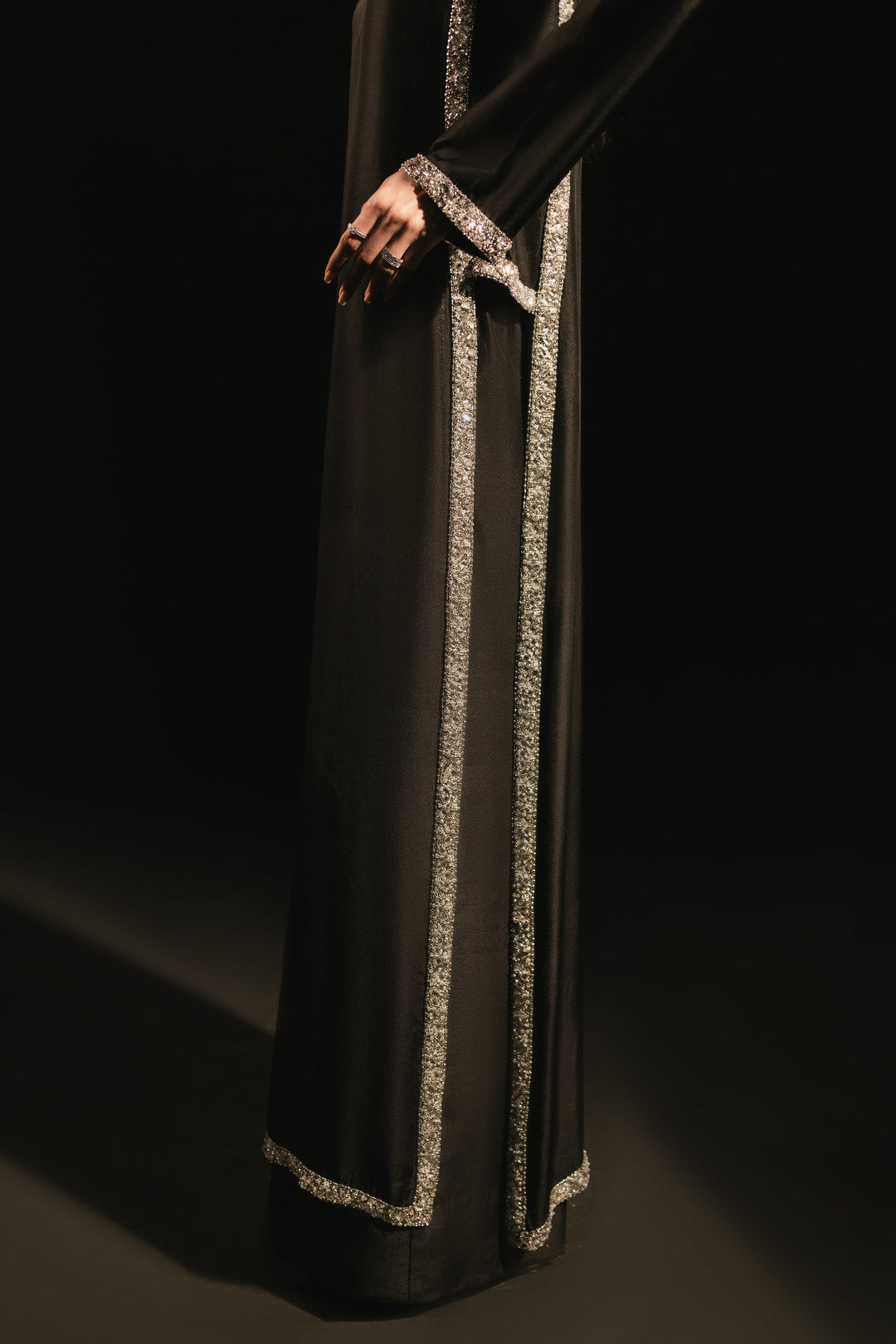 women's Black Embroidered Salwar Suit with Dupatta