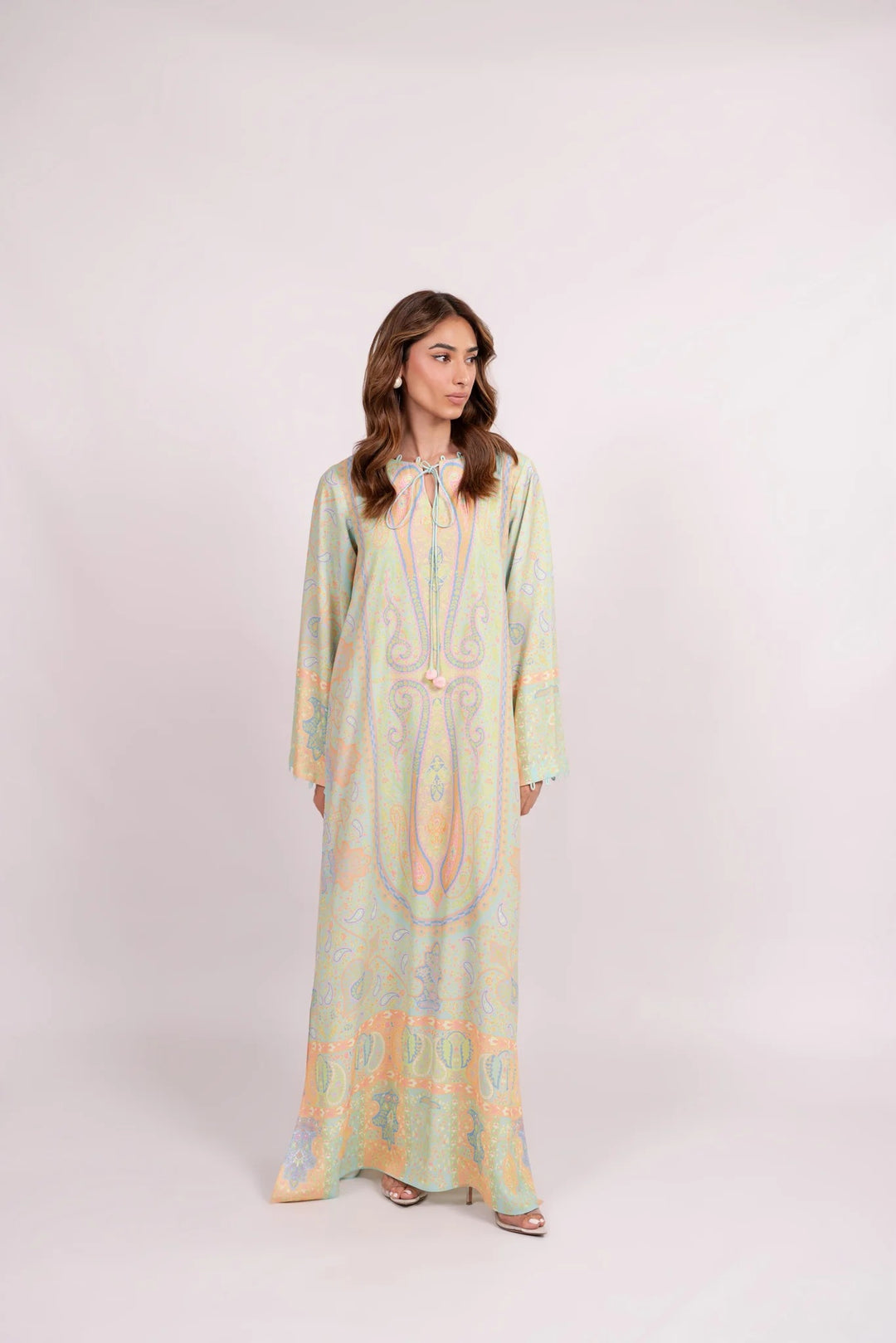 Women's Multi Color Premium Soft Crepe Floral Print Kaftan