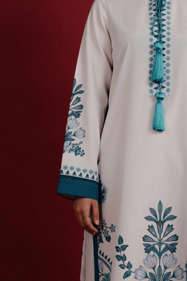 Women's Beige Premium Soft Crepe Floral Printed Kurta Set