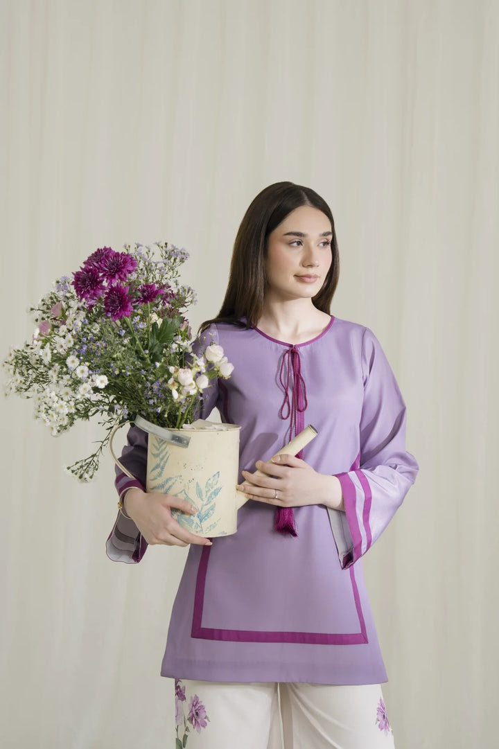 Women's Lavender Premium Soft Crepe Kurta Set