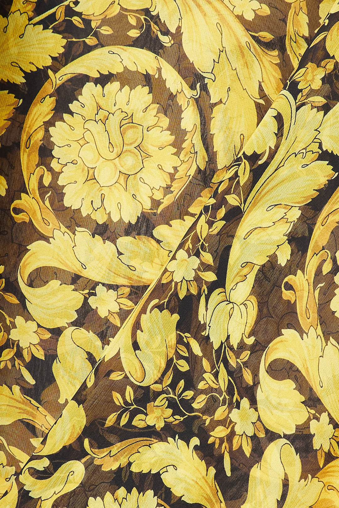 Women's Goldy Leafe Georgette Kaftan - BlackBeads