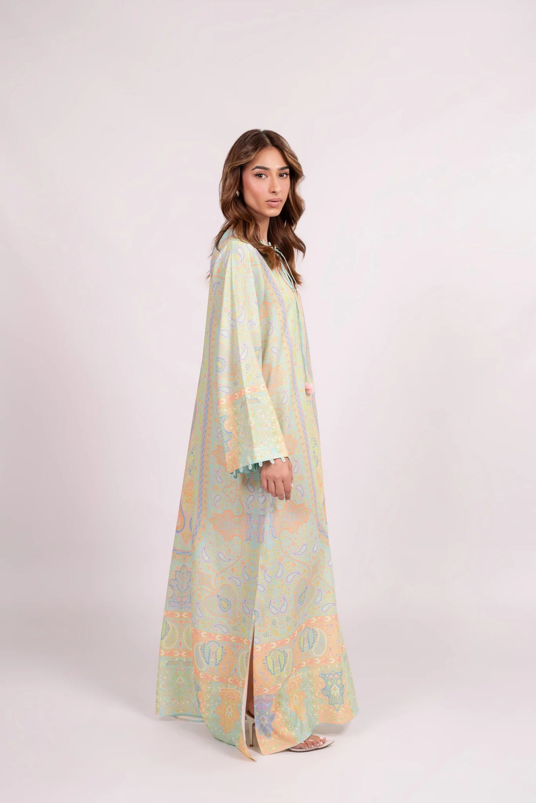 Women's Multi Color Premium Soft Crepe Floral Print Kaftan