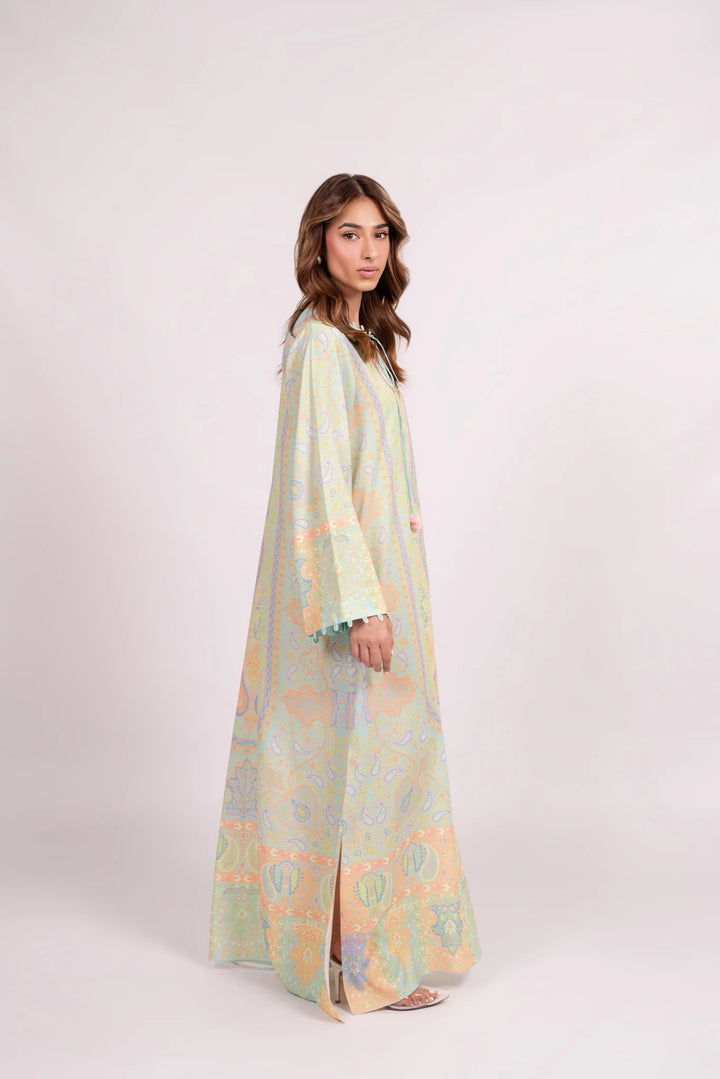 Women's Multi Color Premium Soft Crepe Floral Print Kaftan