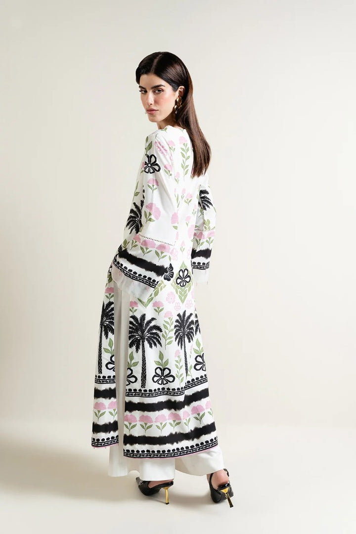 Women's White Premium Soft Crepe Floral Printed Kurta Set