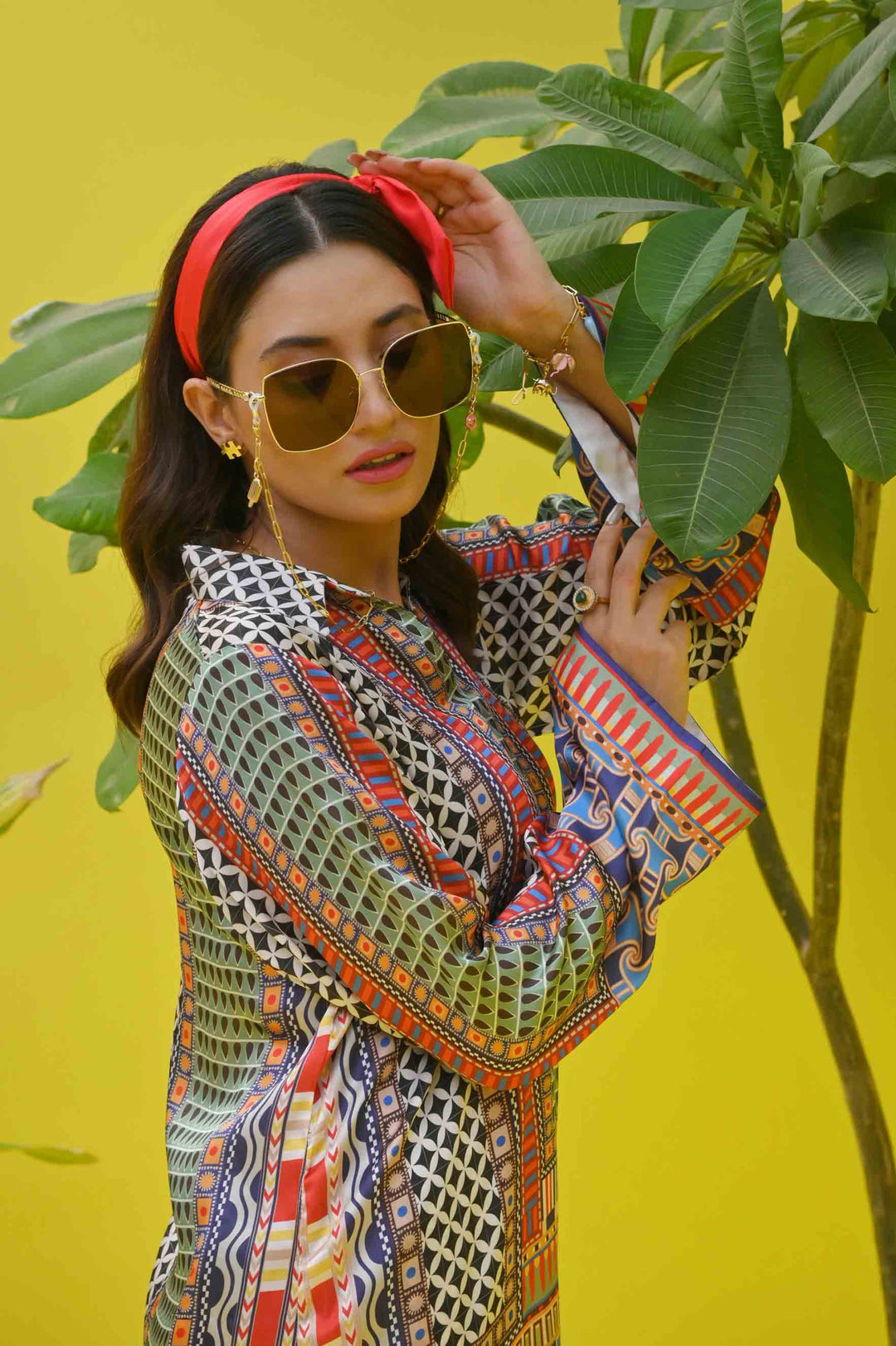 Women's Multi Color Cotton Satin Blend Printed Co-Ord Sets