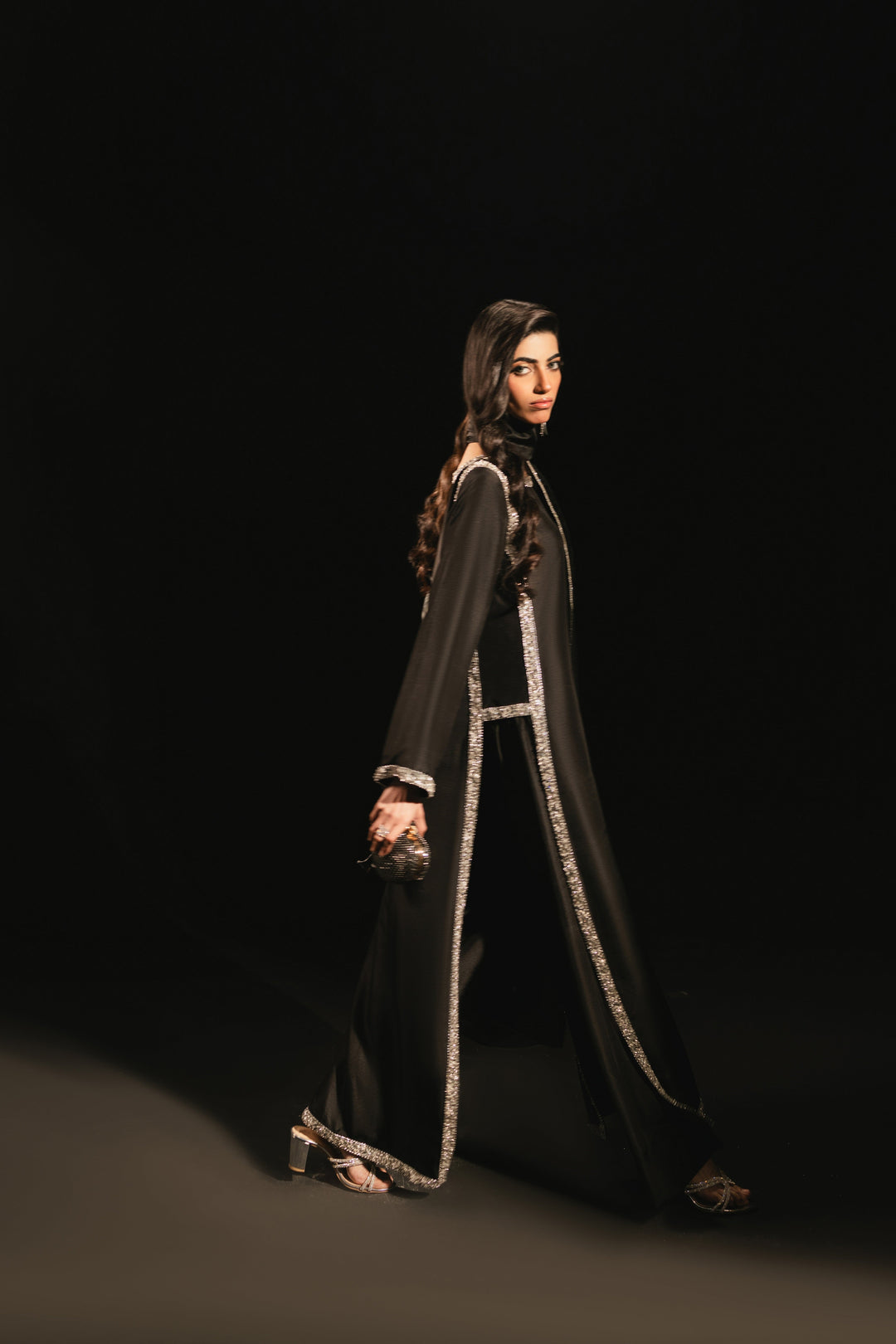 women's Black Embroidered Salwar Suit with Dupatta