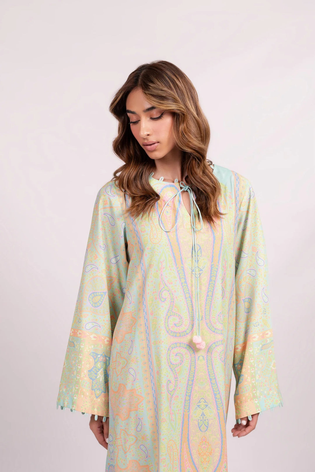 Women's Multi Color Premium Soft Crepe Floral Print Kaftan