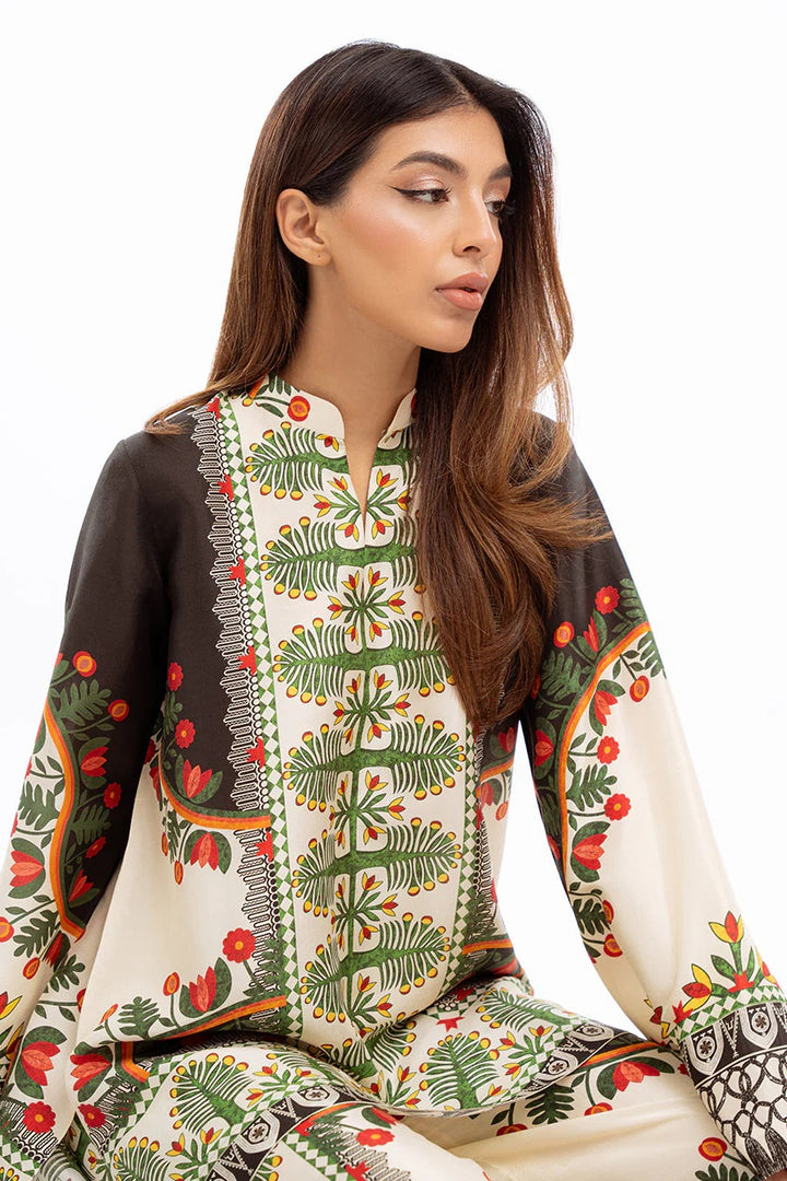 Women's Multi Color Korean BSY Printed Co-Ord Set - BlackBeads