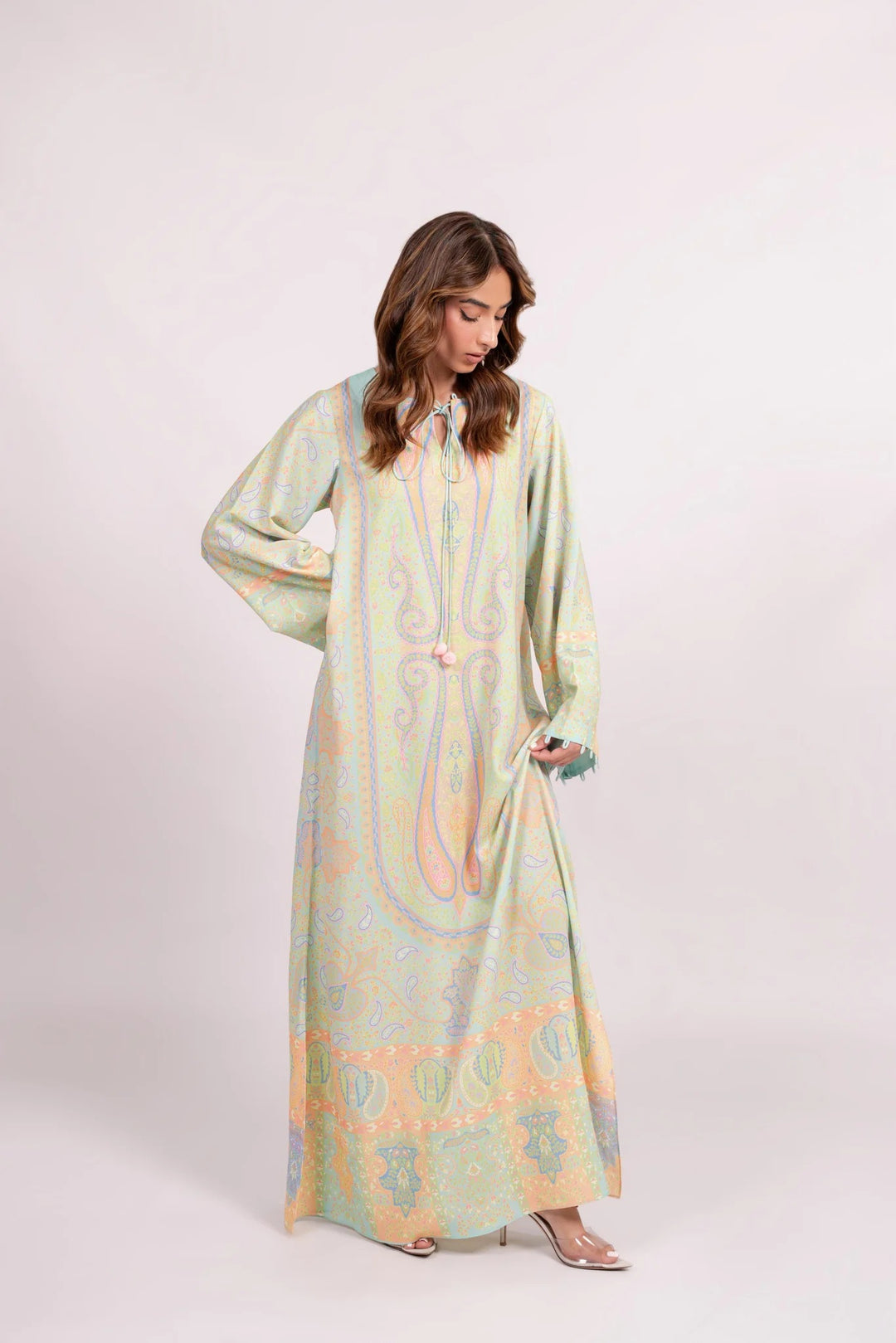 Women's Multi Color Premium Soft Crepe Floral Print Kaftan