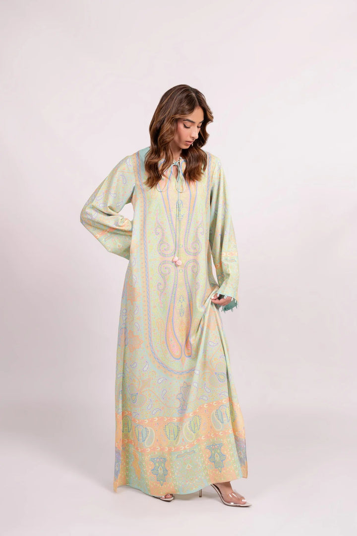 Women's Multi Color Premium Soft Crepe Floral Print Kaftan