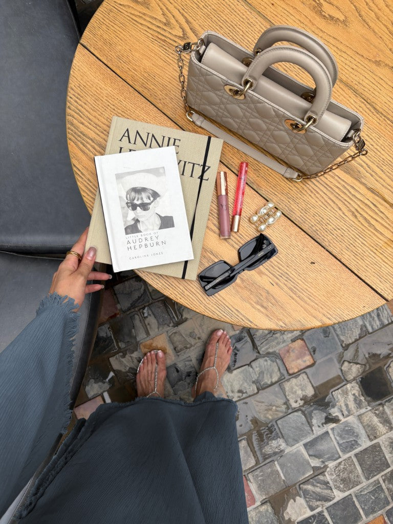 Women's Sky Blue Wrinkle Free Premium Crush Crepe Fringe Detailing Co-Ord Set