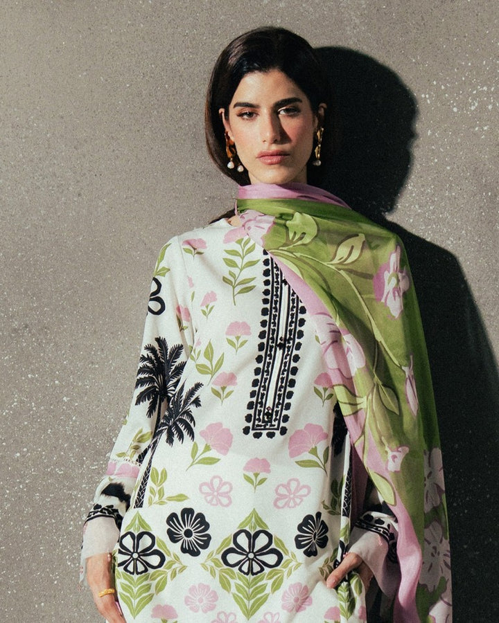 Women's White Premium Soft Crepe Floral Printed Kurta Set