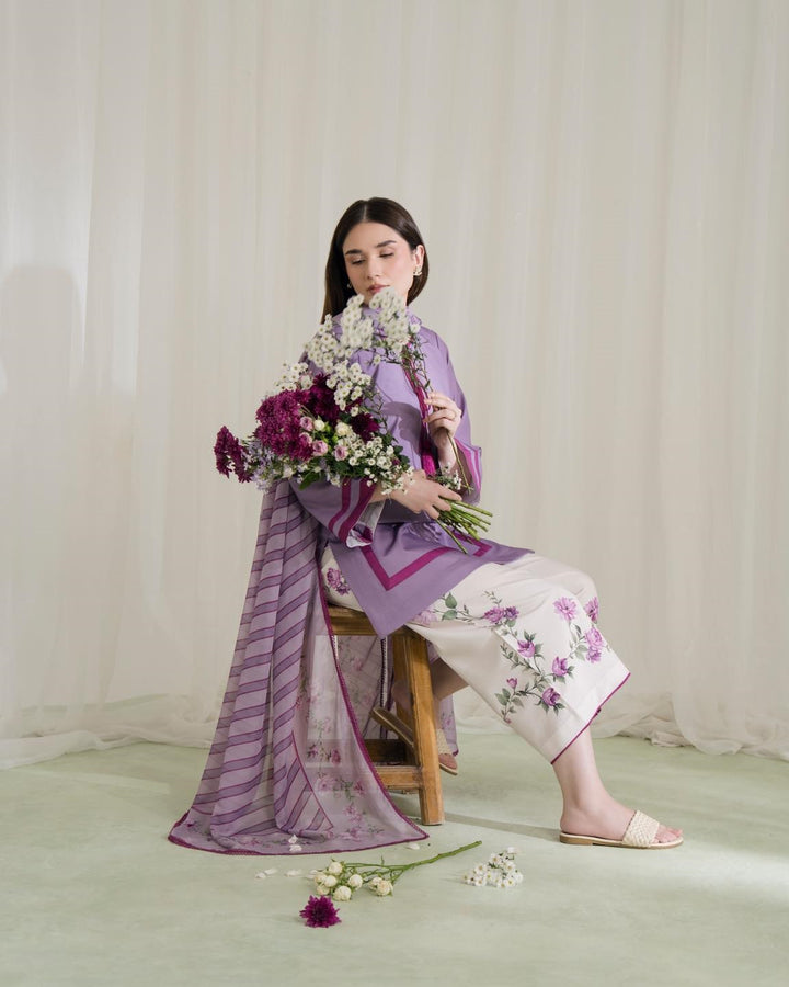 Women's Lavender Premium Soft Crepe Kurta Set