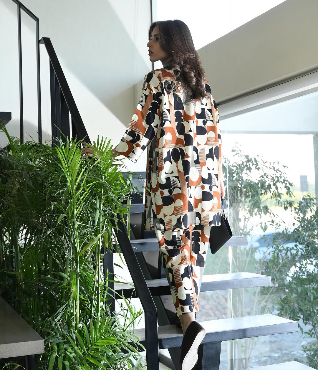 Women's Multi Color Linen Blend Floral Print Co-Ord Set - BlackBeads