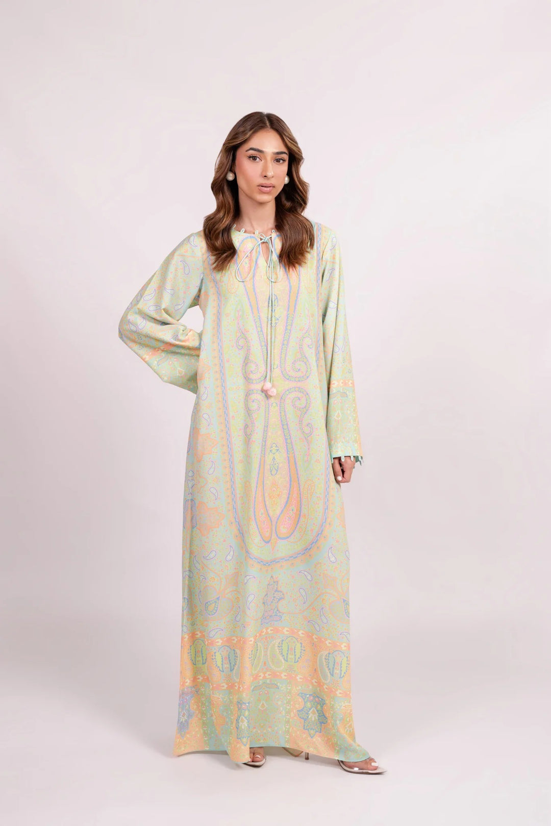 Women's Multi Color Premium Soft Crepe Floral Print Kaftan