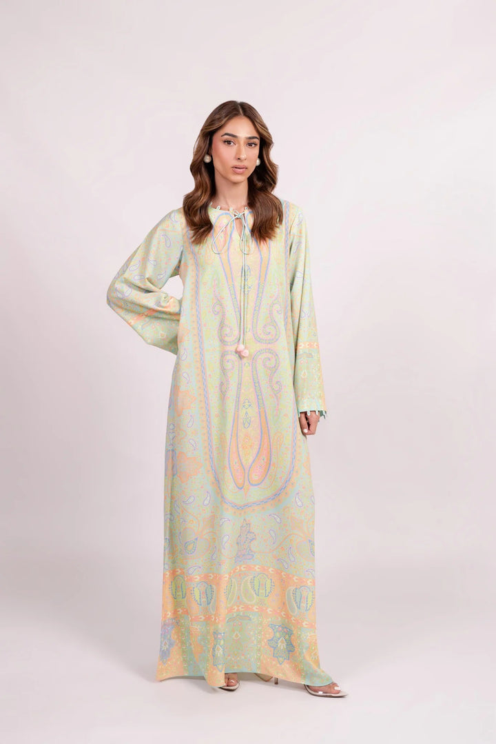 Women's Multi Color Premium Soft Crepe Floral Print Kaftan
