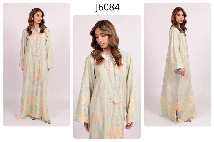 Women's Multi Color Premium Soft Crepe Floral Print Kaftan