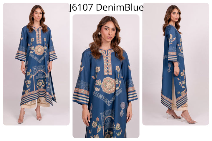 Women's Blue Cotton Floral Print Co-Ord Set