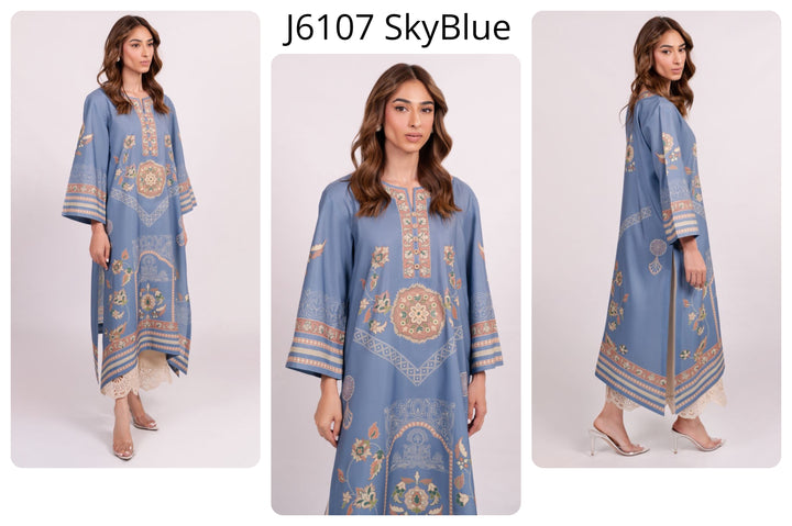 Women's Sky Blue Cotton Floral Print Co-Ord Set