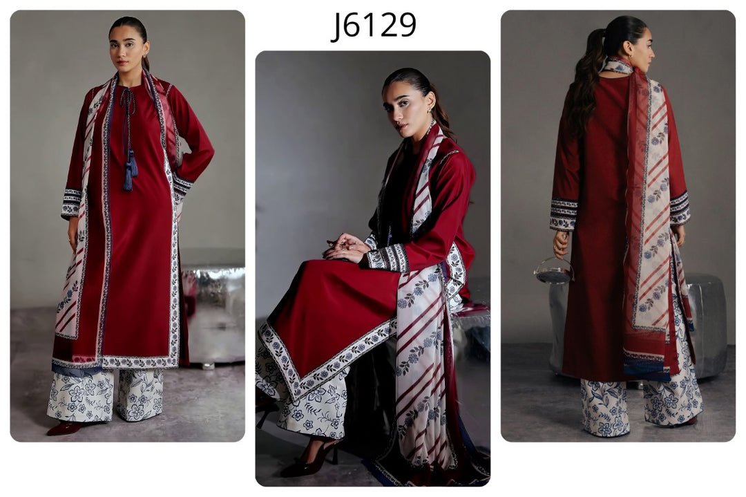 Women's Maroon Premium Soft Crepe Lace Work Kurta Set
