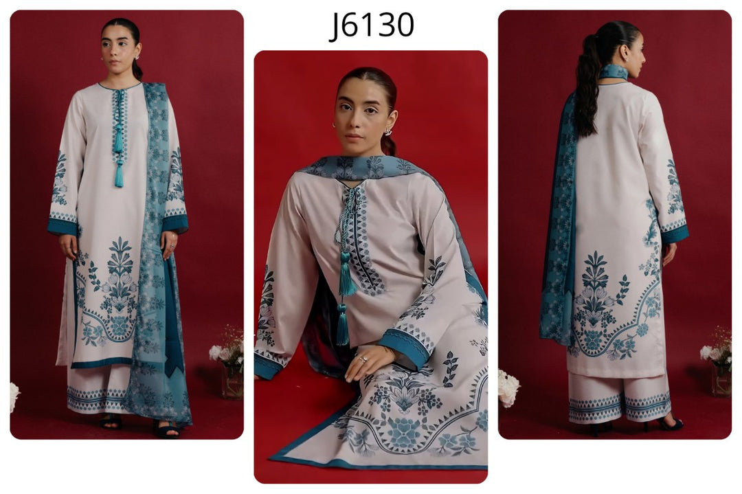 Women's Beige Premium Soft Crepe Floral Printed Kurta Set