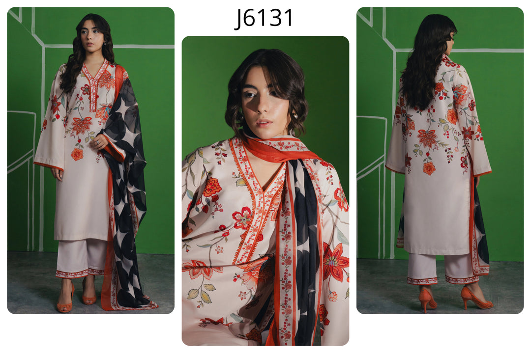 Women's Beige Premium Soft Crepe Floral Printed Kurta Set