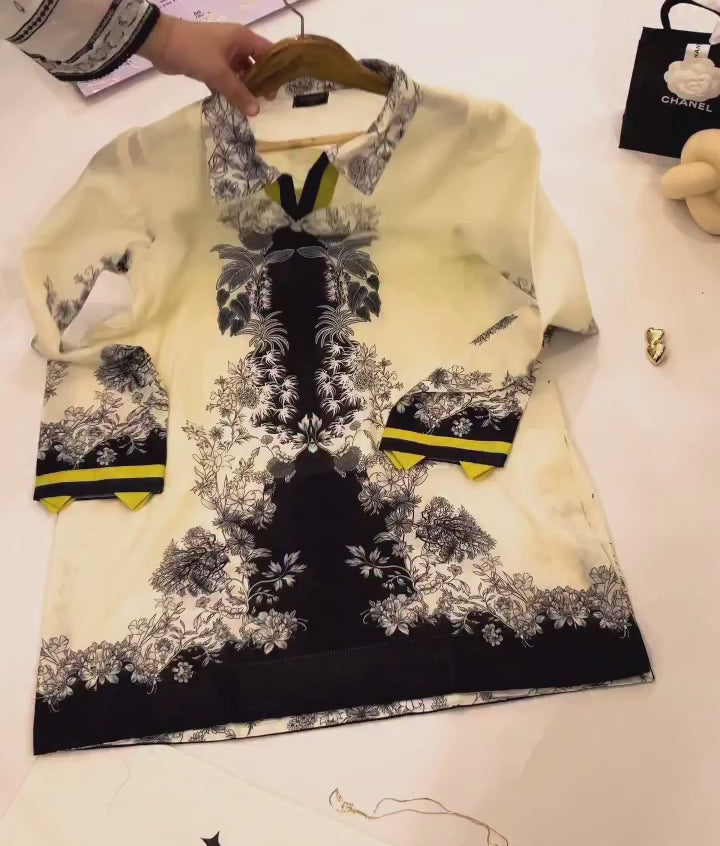 Women's Off White Cotton Floral Print Co-Ord Set