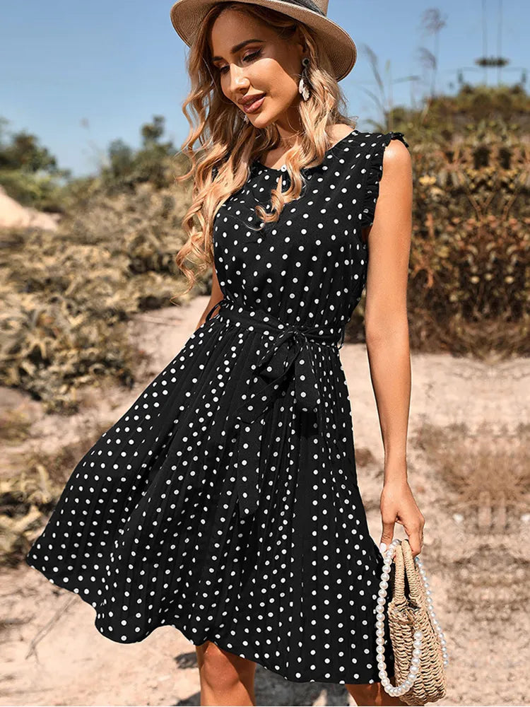 Polka dot skater dress deals