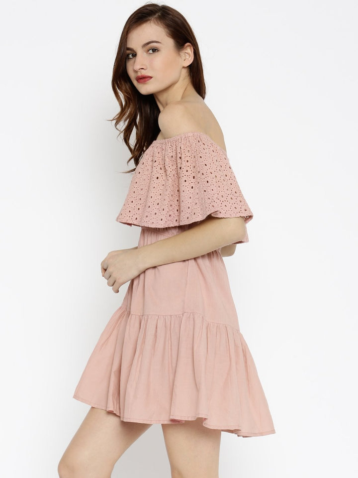 Women's Shifley Layered Pink Dress - SASSAFRAS