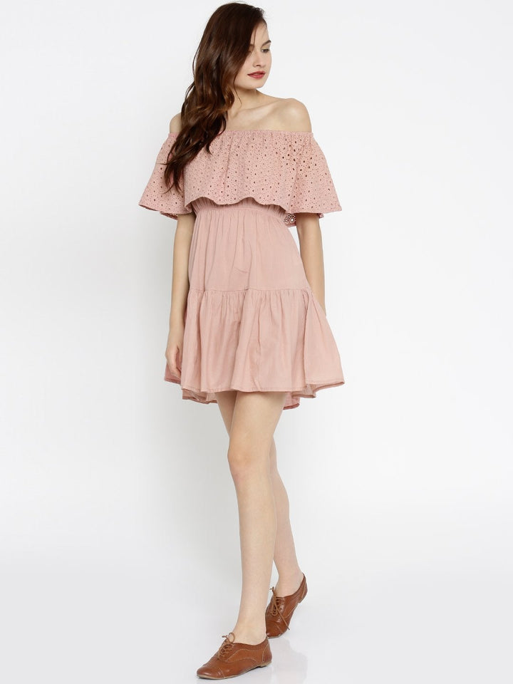 Women's Shifley Layered Pink Dress - SASSAFRAS