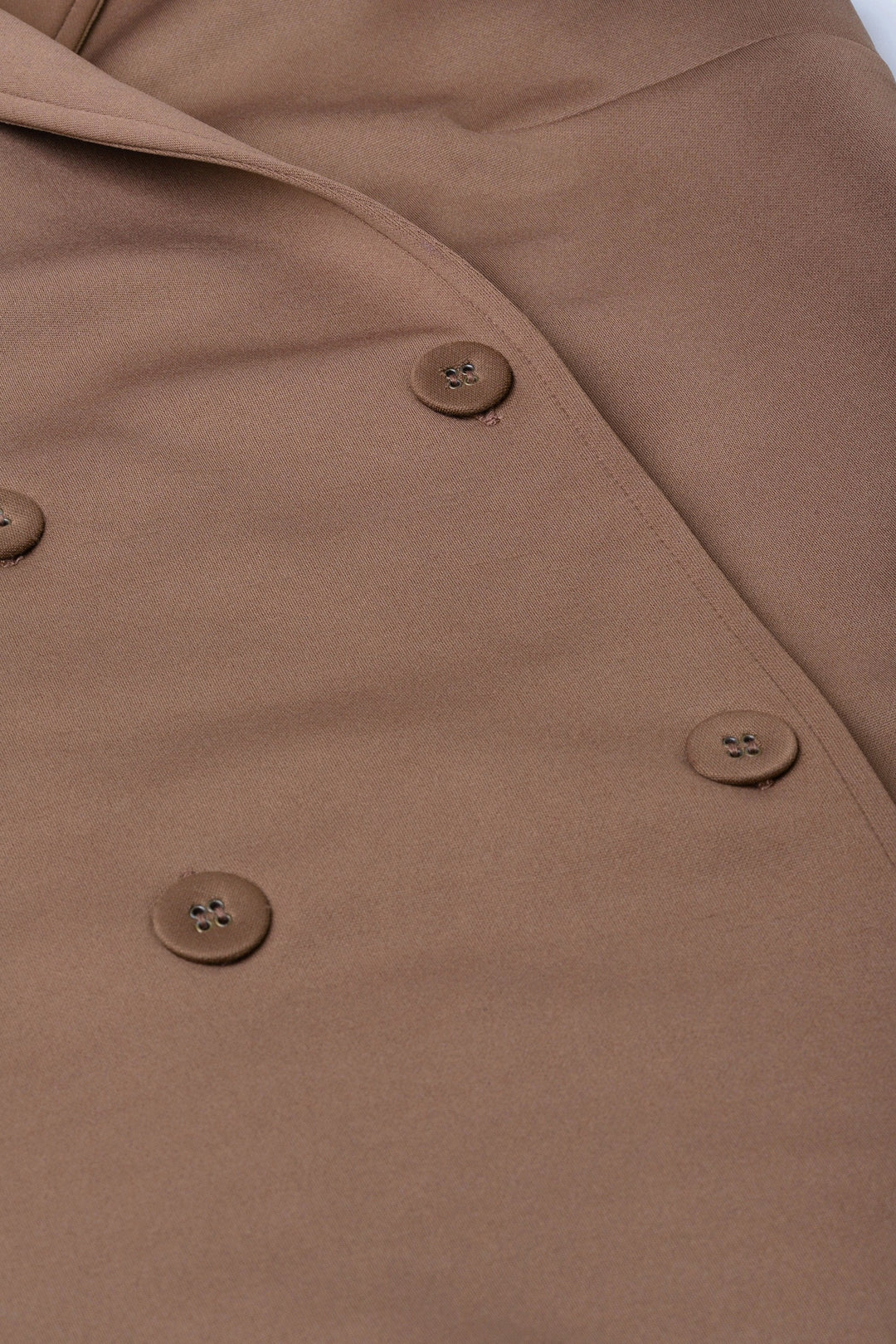 Women's Brown Sleeveless Blazer Dress - SASSAFRAS