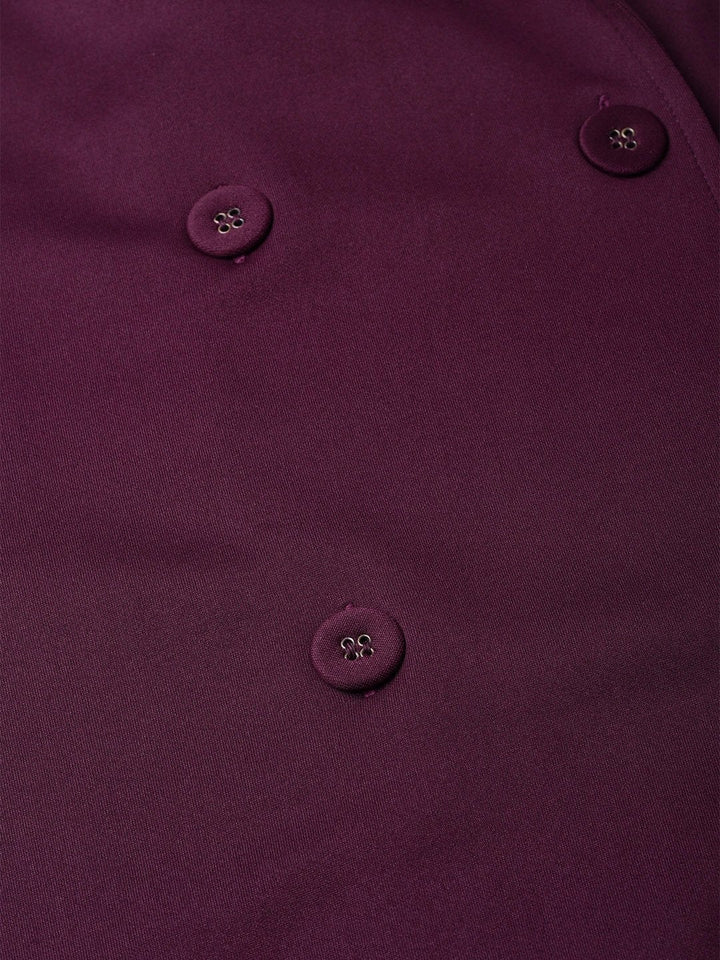 Women's Purple Sleeveless Blazer Dress - SASSAFRAS