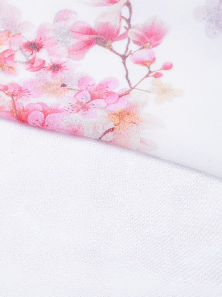 Women's Off-White Floral Strappy Maxi Dress - SASSAFRAS