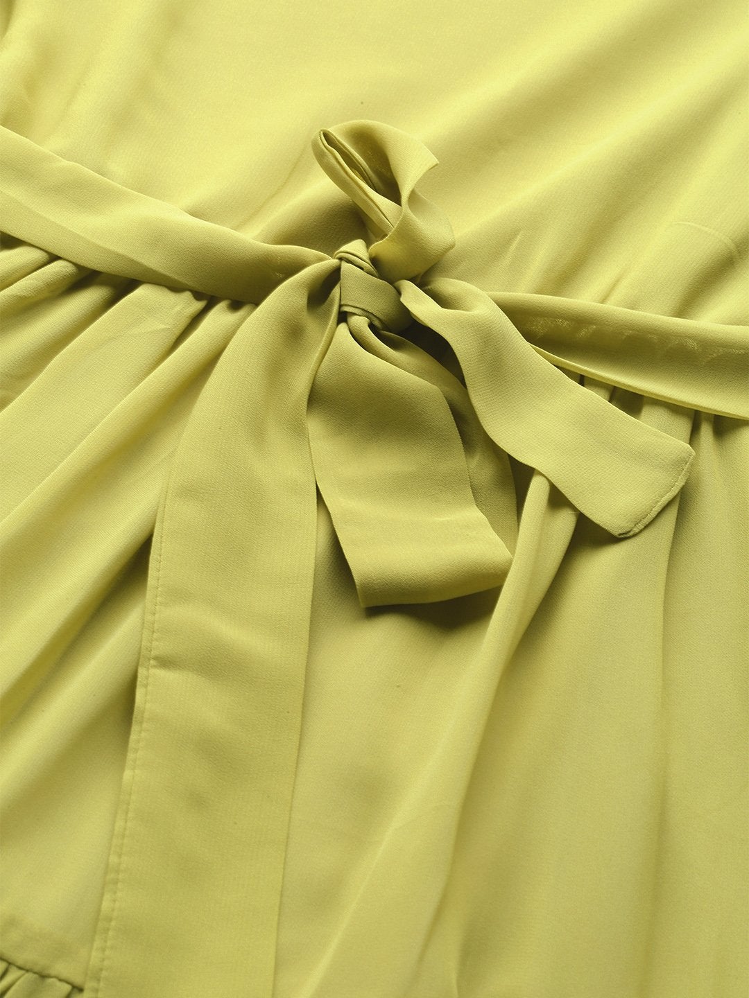 Women's Green Square Neck Tiered Maxi Dress - SASSAFRAS