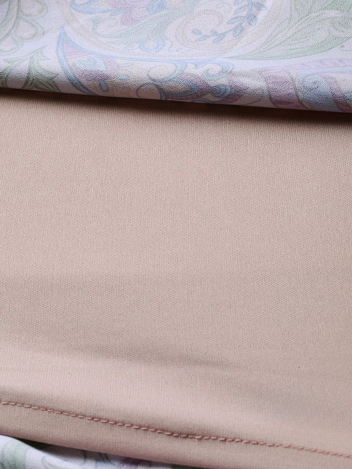 Women's Beige Paisley Strappy Gathered Maxi - SASSAFRAS