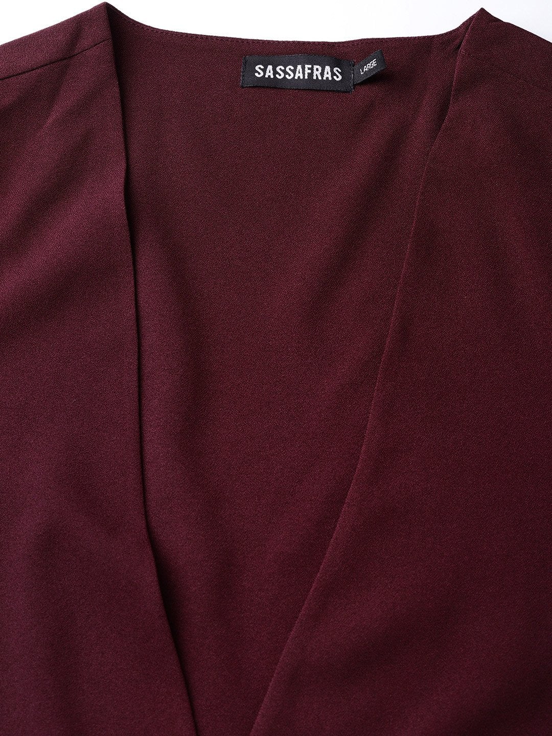 Women's Burgundy Cape Jacket - SASSAFRAS